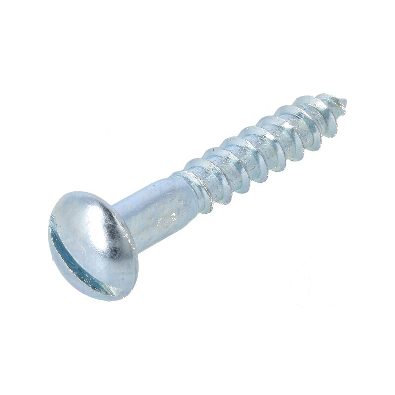 Şurub pentru lemn 5x30mm cu cap buton crestat 1,2mm din oţel zincat DIN 96 | Electronic-mag.ro | Componente Electronice Şurub pentru lemn 5x30mm cu cap buton crestat 1,2mm din oţel zincat DIN 96 | Electronic-mag.ro | Componente Electronice