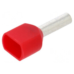 Vârf tub de capăt izolată dublă cupru 1mm² 8mm cositorit | Electronic-mag.ro | Componente Electronice