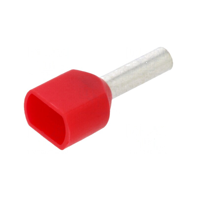 Vârf tub de capăt izolată dublă cupru 1mm² 8mm cositorit | Electronic-mag.ro | Componente Electronice