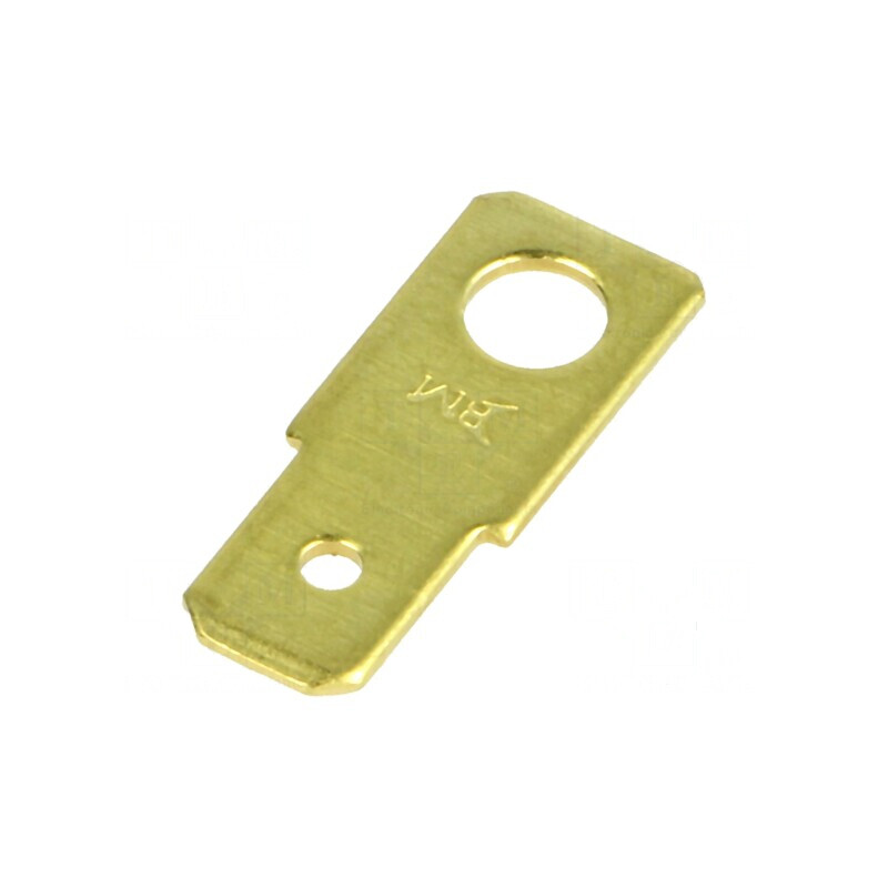 Terminal plat 6,3mm 0,8mm tată M4 neizolat alamă | Electronic-mag.ro | Componente Electronice