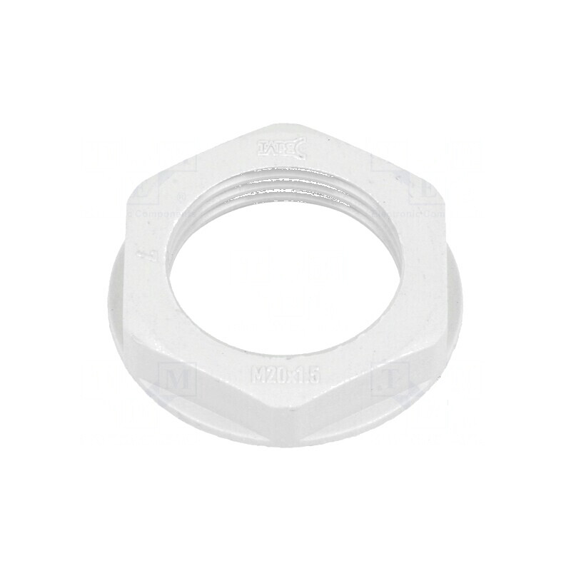 Piuliță M20 poliamidă 26mm gri pas 1,5 | Electronic-mag.ro | Componente Electronice