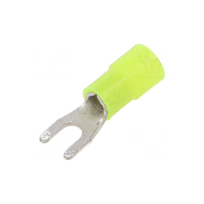 Furcă M4 Ø 4,2mm pentru cablu izolată cupru 4÷6mm² crimpată | Electronic-mag.ro | Componente Electronice