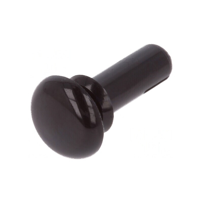 Diblu poliamidă 8mm, diametru orificiu montaj 3,1mm, negru | Electronic-mag.ro | Componente Electronice