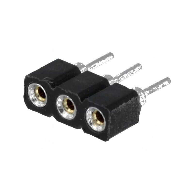 Conector şiruri pini soclu mamă 3 contacte întoarse THT | Electronic-mag.ro | Componente Electronice