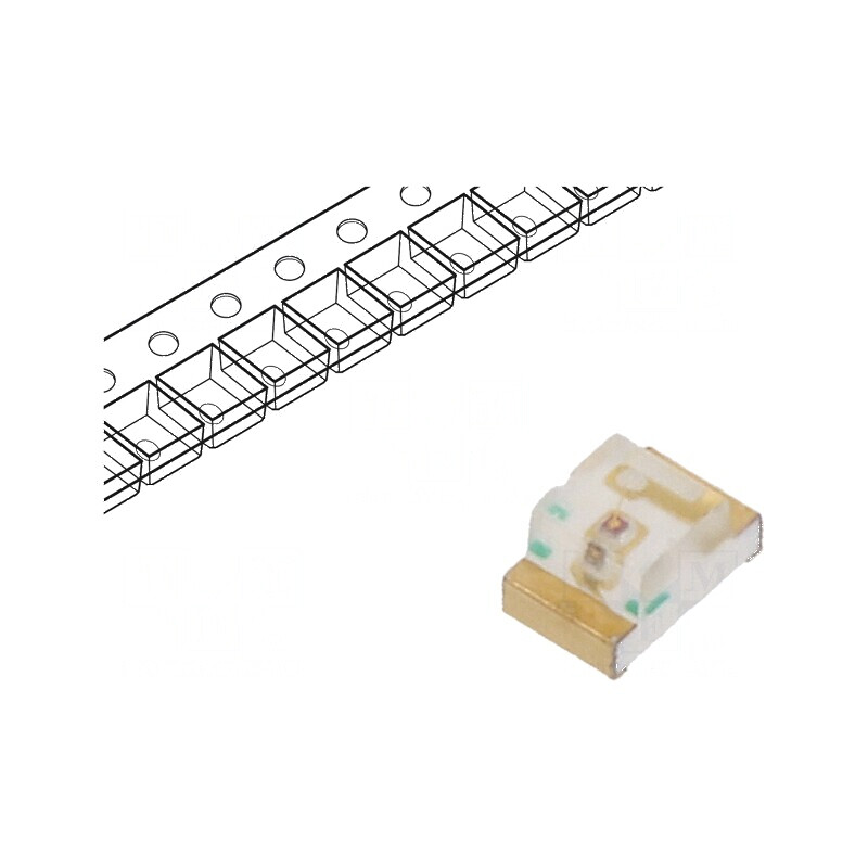LED SMD 0805 roșie 150-250mcd 2x1,25x1,1mm 140° 20mA 75mW | Electronic-mag.ro | Componente Electronice