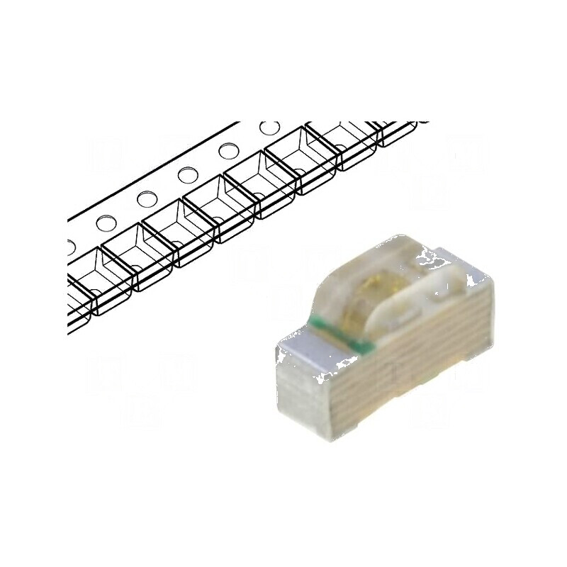 LED SMD 0802 galben 50-150mcd 2,1x1,3x0,7mm 120° 20mA | Electronic-mag.ro | Componente Electronice