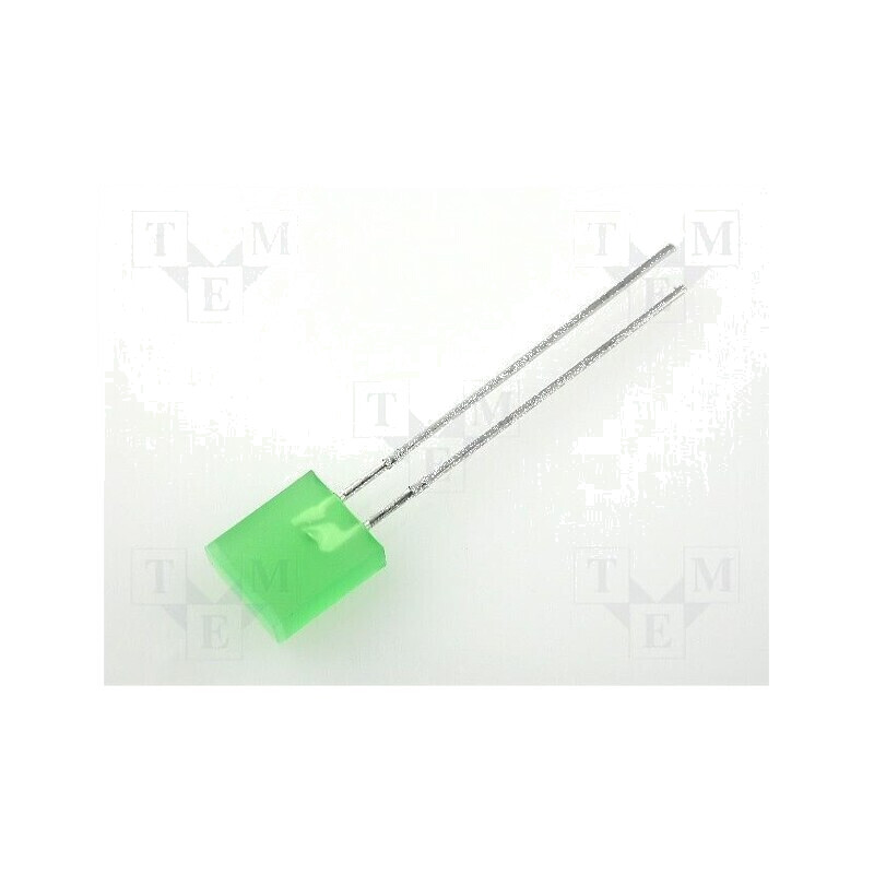 LED dreptunghiular 7x2,3mm verde 1,3÷8mcd 110° 20mA | Electronic-mag.ro | Componente Electronice