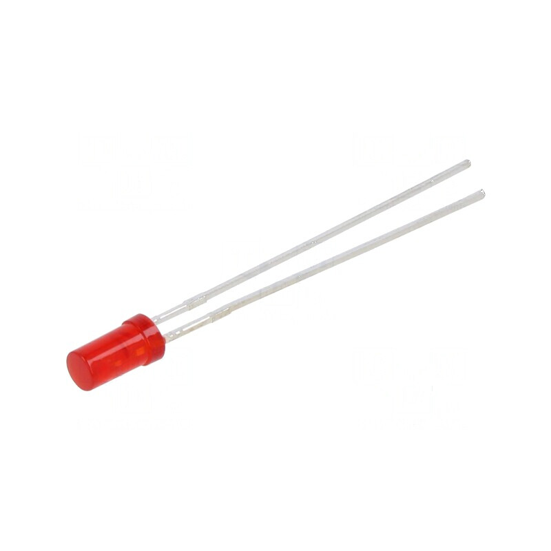 LED 3mm roșie 120-230mcd 140° plat 2 term. | Electronic-mag.ro | Componente Electronice