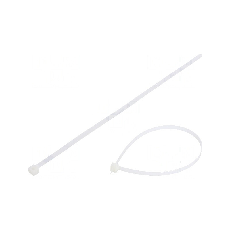 Colier de strângere poliamidă 380mm 7,6mm 667N naturală | Electronic-mag.ro | Componente Electronice