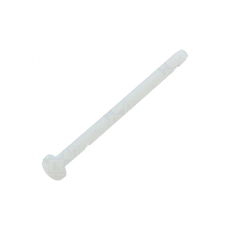 Şurub UNC 6-32 x 50,8 mm cu cap rotund crestat din poliamidă | Electronic-mag.ro | Componente Electronice