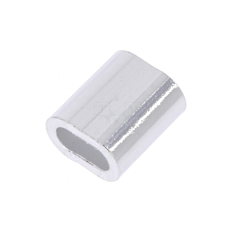 Inel de prindere aluminiu 4mm pentru cabluri, lungime 14mm | Electronic-mag.ro | Componente Electronice