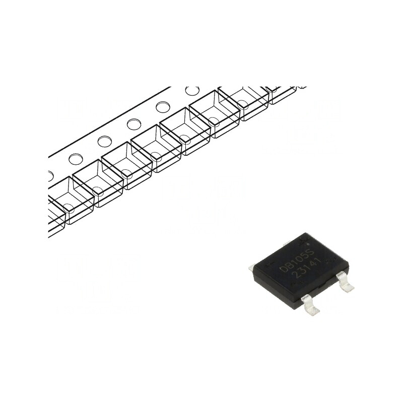 Punte redresoare monofazată Urmax 600V 1A 45A DBS SMT | Electronic-mag.ro | Componente Electronice