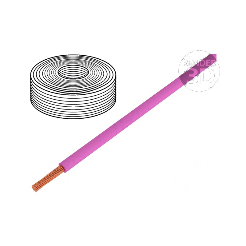 Cablu LiY litat 0,14mm2 PVC roz 500V 500m Clasa 5 | Electronic-mag.ro | Componente Electronice