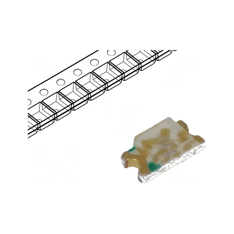 LED SMD 0603 Verde 60-180mcd 1,6x0,8x0,6mm 140° 20mA 95mW | Electronic-mag.ro | Componente Electronice