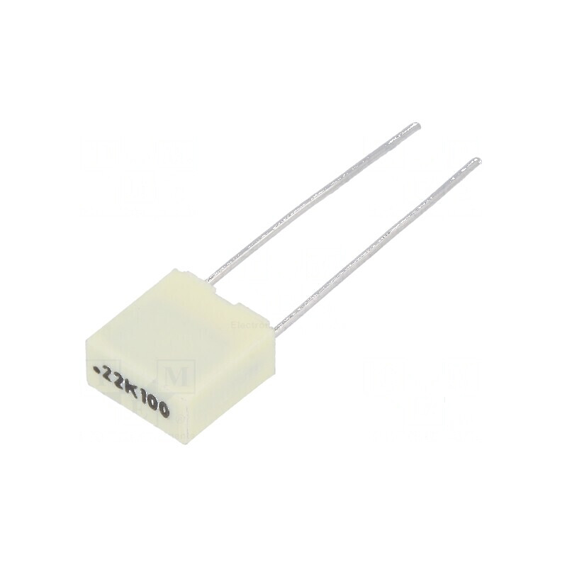 Condensator cu poliester 220nF 63VAC 100VDC 5mm ±10% THT R82 | Electronic-mag.ro | Componente Electronice