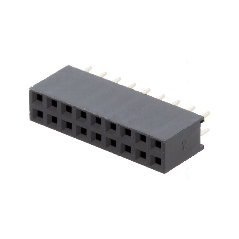 Conector şiruri pini soclu mamă 18 PIN 2,54mm THT 2x9 | Electronic-mag.ro | Componente Electronice