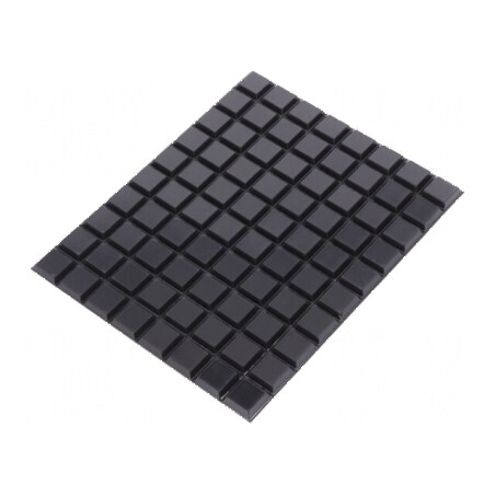 Picioruş autoadeziv negru poliuretan H: 3mm Dim: 12,7x12,7mm | Electronic-mag.ro | Componente Electronice