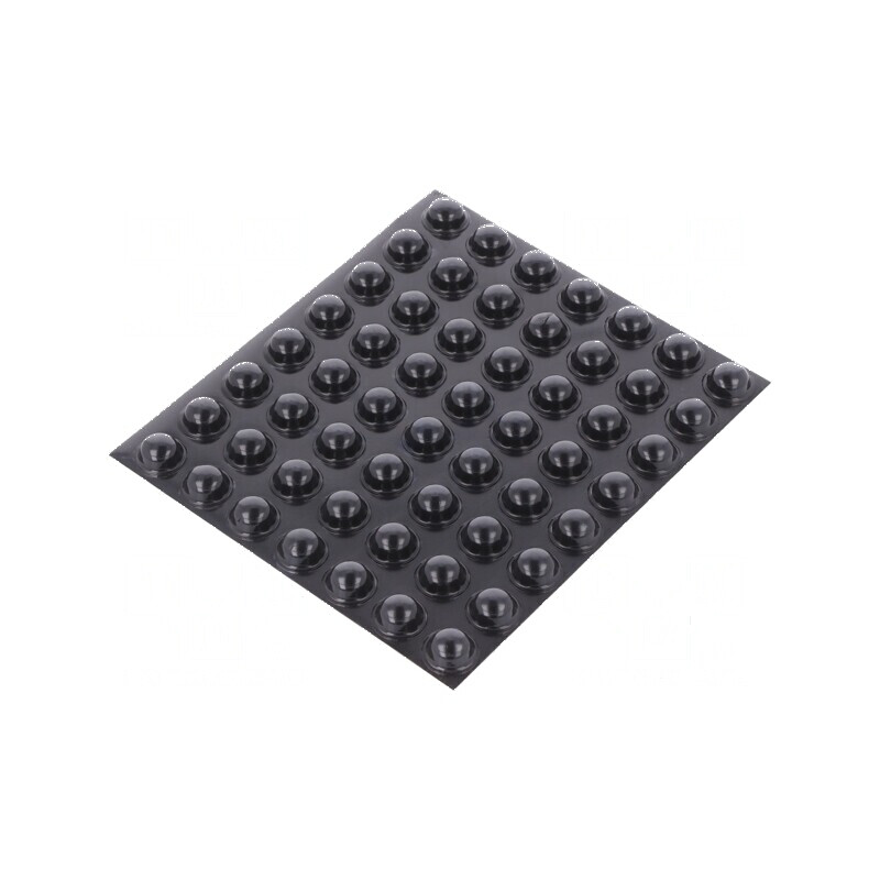 Picioruş autoadeziv poliuretan negru H: 5,1mm Ø11,2mm | Electronic-mag.ro | Componente Electronice