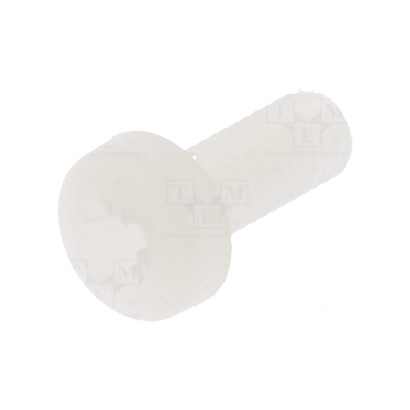 Şurub M3x8 Cap Rotund Pozidriv 0,8mm Poliamidă | Electronic-mag.ro | Componente Electronice