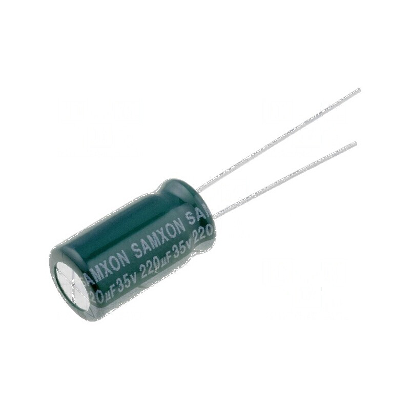 Condensator electrolitic low ESR 220uF 35V THT Ø8x16mm | Electronic-mag.ro | Componente Electronice