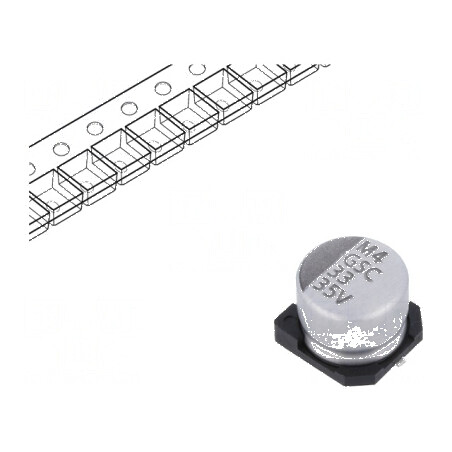 Condensator electrolitic SMD 33uF 35VDC ±20% -55÷105°C 2000h | Electronic-mag.ro | Componente Electronice