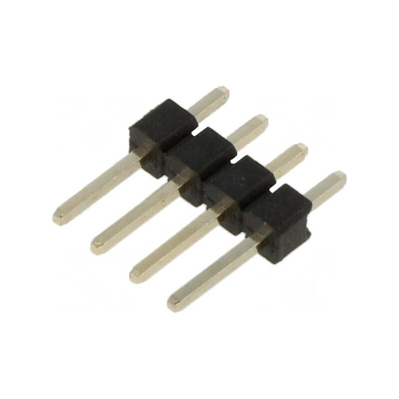 Conector şir pini tată 2,54mm 4 PIN THT aurit | Electronic-mag.ro | Componente Electronice Conector şir pini tată 2,54mm 4 PIN THT aurit | Electronic-mag.ro | Componente Electronice