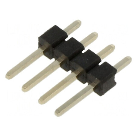 Conector şir pini tată 2,54mm 4 PIN THT aurit | Electronic-mag.ro | Componente Electronice
