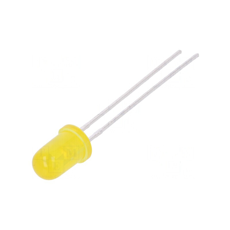 LED 5mm galben 1-3mcd 30° convex 2 termeni | Electronic-mag.ro | Componente Electronice