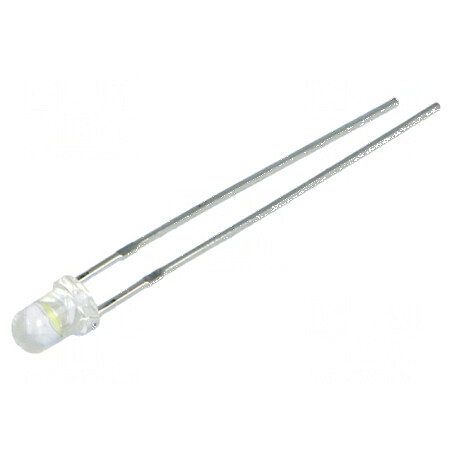 LED 3mm alb rece 2000÷3000mcd 20° convex | Electronic-mag.ro | Componente Electronice