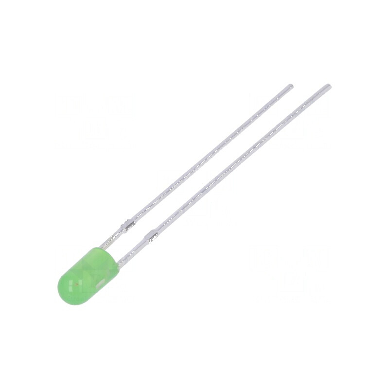 LED 3mm verde 750-1120mcd 30° convex | Electronic-mag.ro | Componente Electronice