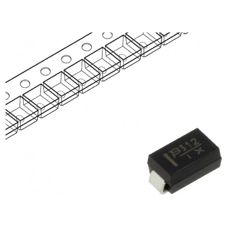 Diodă TVS 400W 24,4V 11,3A unidirecţională SMA | Electronic-mag.ro | Componente Electronice