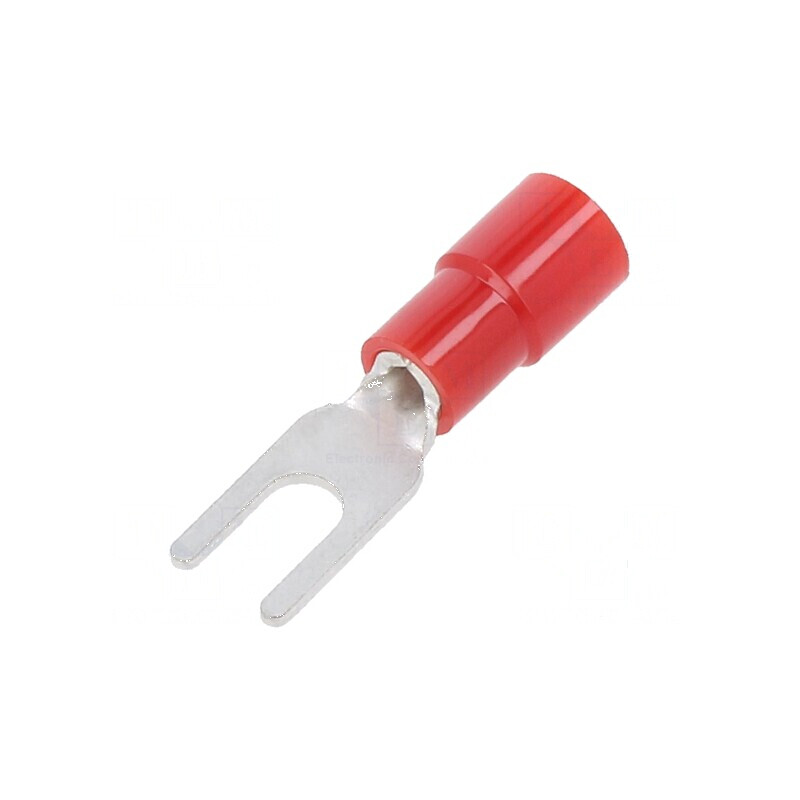 Furcă M3 Ø 3,2mm pentru cablu izolată, 0,3÷1,65mm2 crimpat | Electronic-mag.ro | Componente Electronice