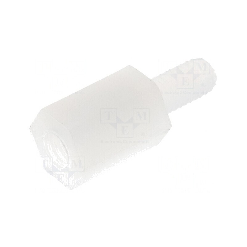 Piuliță distanțieră filetată hexagonală poliamidă M3 8mm | Electronic-mag.ro | Componente Electronice