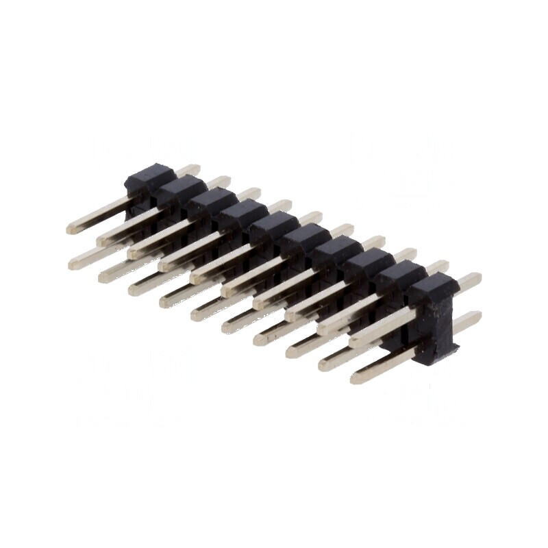 Conector şir pini tată 20 pini 2,54mm THT | Electronic-mag.ro | Componente Electronice