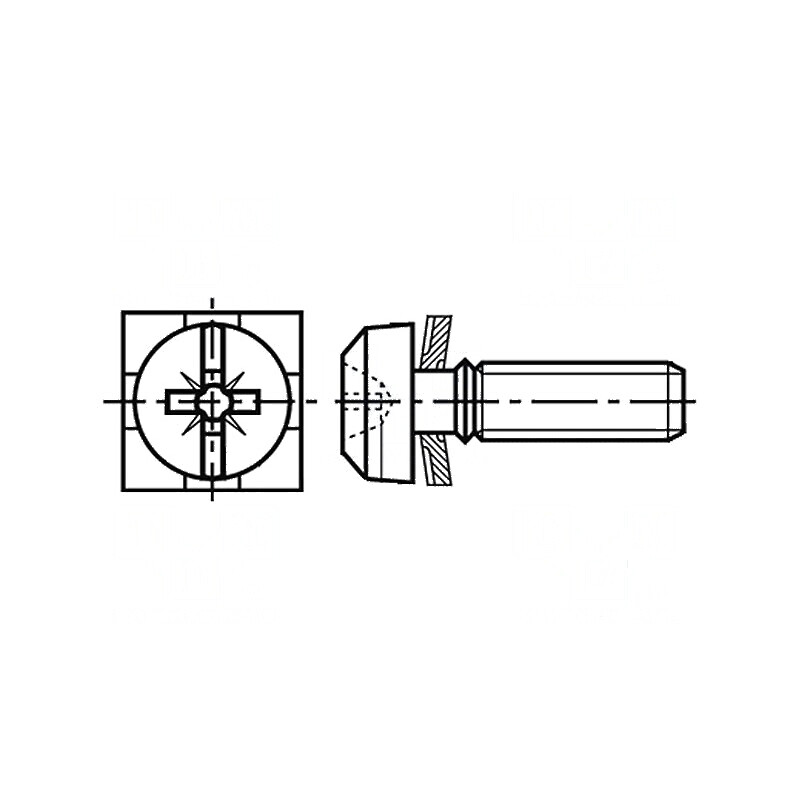 Şurub cu şaibă M4x10mm Pozidriv PZ2 oţel zincat | Electronic-mag.ro | Componente Electronice