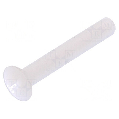 Şurub M3x20 îngropat crestat 1mm poliamidă naturală | Electronic-mag.ro | Componente Electronice