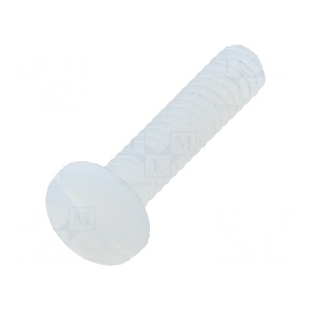 Şurub UNC 4-40x12,7 cu cap rotund crestat din poliamidă | Electronic-mag.ro | Componente Electronice