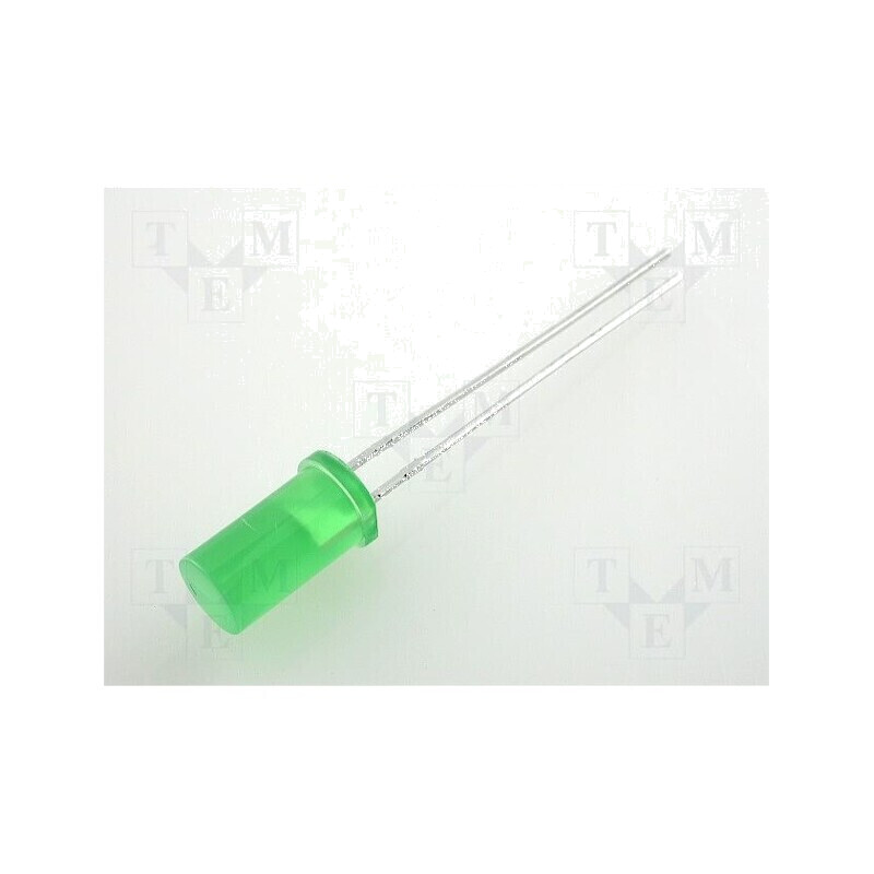 LED 5mm Verde 1÷4mcd 100° Plat Nr. Term: 2 | Electronic-mag.ro | Componente Electronice