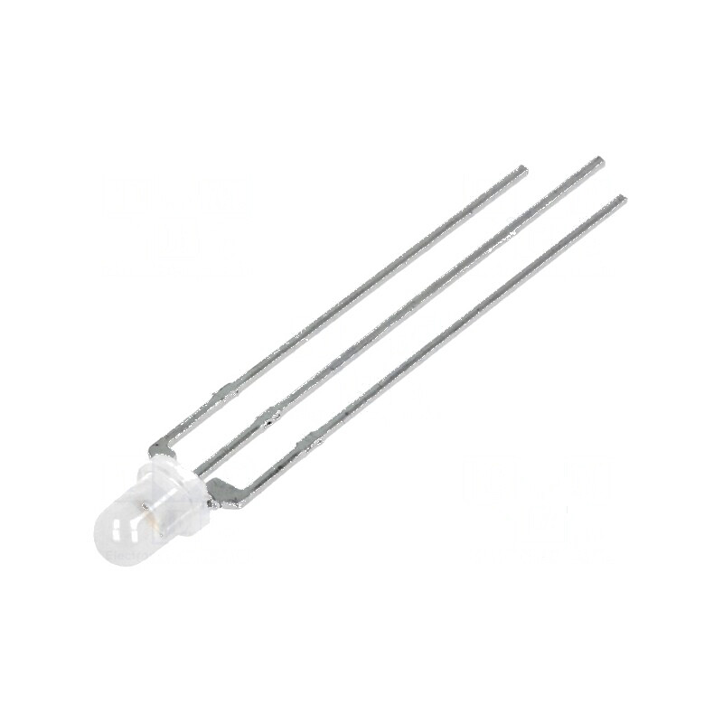 LED 3mm roșie/verde 60° convex nr. term 3 | Electronic-mag.ro | Componente Electronice