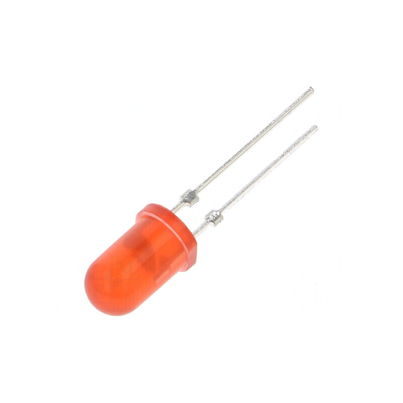 LED 5mm roșie 4800-6600mcd 30° convex 130mW | Electronic-mag.ro | Componente Electronice