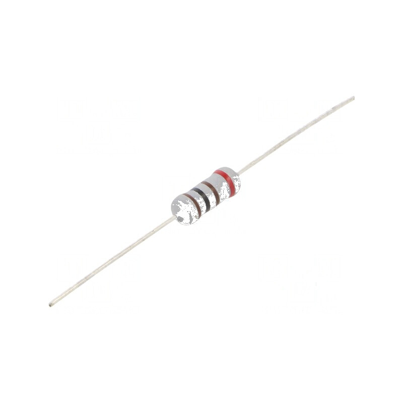 Rezistor metal oxid 100Ω 1W ±2% Ø5x12mm -55÷155°C | Electronic-mag.ro | Componente Electronice