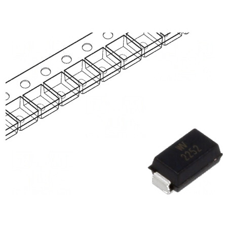 Diodă TVS bidirecțională SMA 0,4kW 94,4÷104V 2,9A | Electronic-mag.ro | Componente Electronice
