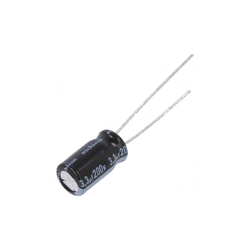 Condensator electrolitic THT 3,3uF 200VDC Ø6,3x11mm ±20% | Electronic-mag.ro | Componente Electronice