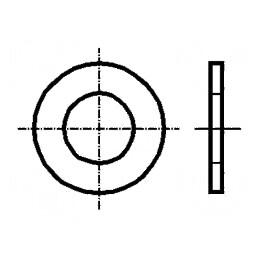 Şaibă rotundă M10 D20mm h2mm Oţel A4 rezistent la acizi | Electronic-mag.ro | Componente Electronice