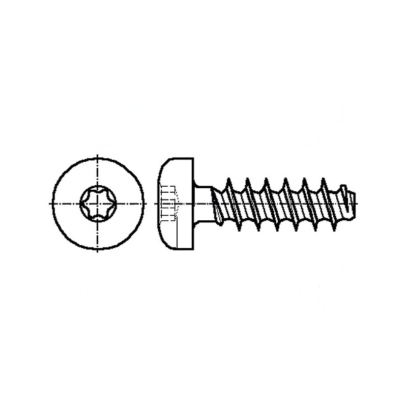 Şurub plastic 2,5x5 Cap rotund Torx PLUS 8IP oţel | Electronic-mag.ro | Componente Electronice
