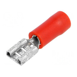 Terminal plat 4,8mm mamă 0,25-1,5mm2 crimpat pe cablu | Electronic-mag.ro | Componente Electronice