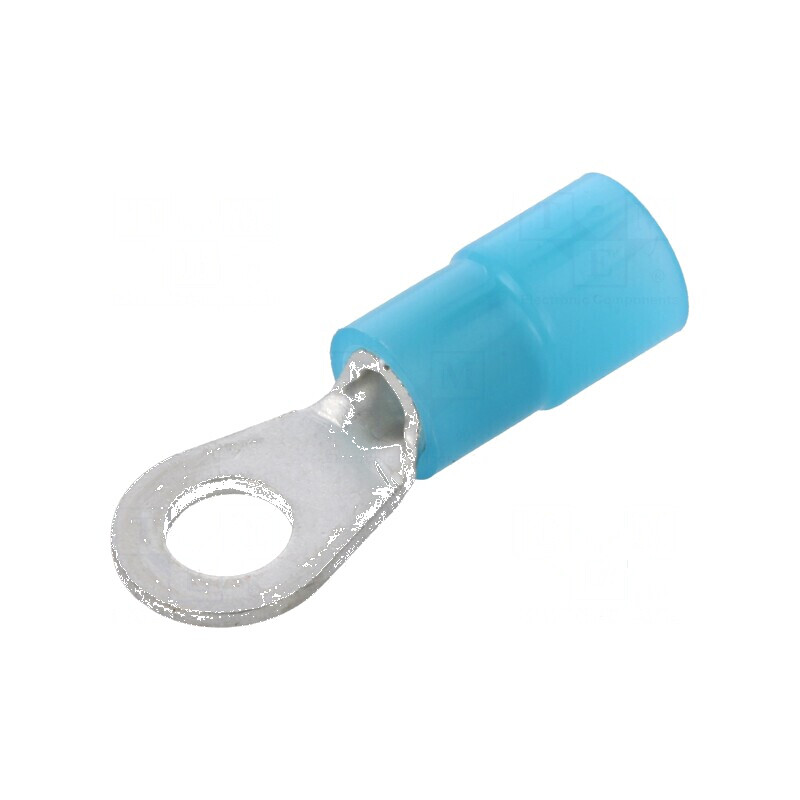 Vârf inelar M4 Ø 4,3mm pentru cablu izolată 1÷2,5mm2 crimpat | Electronic-mag.ro | Componente Electronice