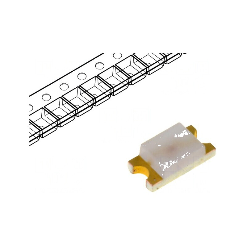 LED SMD 1206 verde 4,5÷15mcd 3,2x1,6x1,1mm 170° 20mA 65mW | Electronic-mag.ro | Componente Electronice