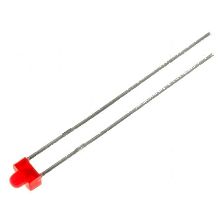 LED 1,8mm roșie 8-15mcd 70° convex | Electronic-mag.ro | Componente Electronice