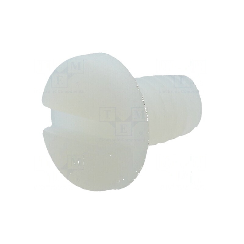 Şurub UNC 8-32 x 6,25 cu cap rotund crestat din poliamidă | Electronic-mag.ro | Componente Electronice